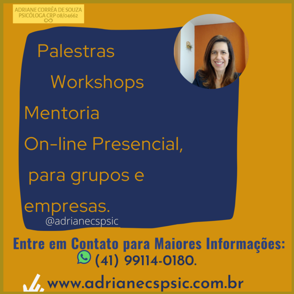 PALESTRAS , WORKSHOPS E MENTORIA ONLINE PARA GRUPOS E EMPRESAS.